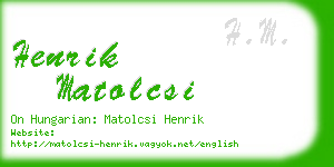 henrik matolcsi business card